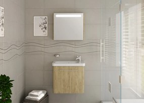 Mobiletto bagno 60 cm profondità ridotta colore rovere | LAC-IRIS-60-R - KAMALU