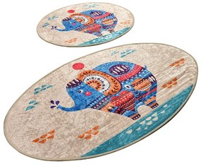 Set di tappetini per il bagno 2 pz 60x100 cm Etnic – Foutastic