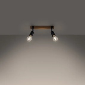 Sollux SL.1296 - Faretto ZUCA 2xE27/15W/230V nero