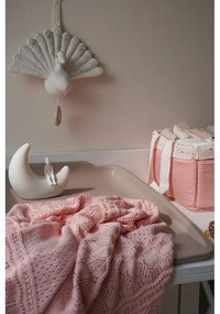 Coperta per bambini rosa polveroso in cotone organico lavorata a maglia 80x100 cm Sorbet – Cam Cam Copenhagen