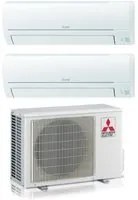 Climatizzatore Condizionatore Mitsubishi Electric Dual Split Inverter serie SMART MSZ-HR 12+12 con MXZ-2HA50VF R-32 Wi-Fi Optional 12000+12000