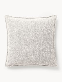 Cuscino decorativo grande in bouclé Lennon, 60 x 60 cm