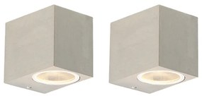 Set di 2 applique moderne in alluminio IP44 - Baleno