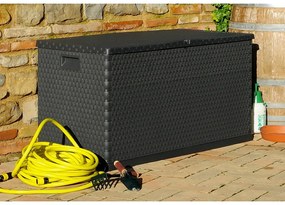 Cassetta portaoggetti da giardino grigio scuro Rattan - Toomax