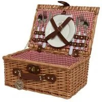 Set da picnic con coltello e forchetta in vimini