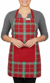 Grembiule tartan Fatto in casa da Benedetta rosso 65x80 cm