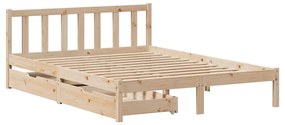 Letto senza materasso 135x190 cm in legno massello di pino