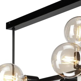 Lampadario su palo ASTRID 8xE27/60W/230V nero