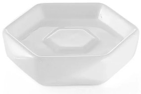 Portasapone bagno bianco da appoggio Gedy serie Dalia in ceramica