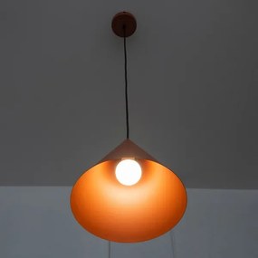 Lampada a sospensione con cavo ETNA II 1xE27/15W/230V Ø 25 cm arancione