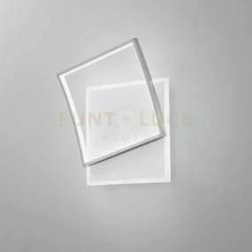 Plafoniera led ayrton quadrata nickel 42w 5200lm cct 37x10x42cm led...