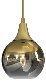 Lampadario a sospensione con filo MONTE 1xE27/60W/230V diametro 15 cm oro