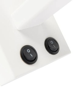 Applique moderna bianca con paralume grigio - Brescia