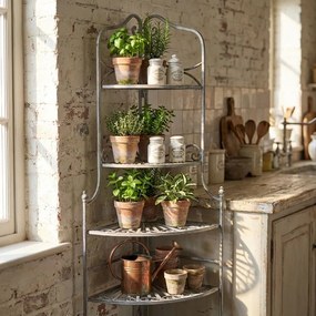 DOMINIQUE - scaffale 4 piani stile provenzale in ferro verniciato