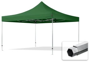 TOOLPORT 4x4m gazebo pieghevole PES, PROFESSIONAL alluminio, verde scuro - (600191)