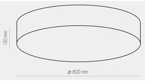 Plafoniera  RONDO 6xE27/15W/230V d. 80 cm nera
