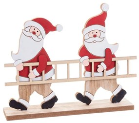 Decorazione Natalizia Multicolore Legno Babbo Natale 14,5 x 5 x 19 cm