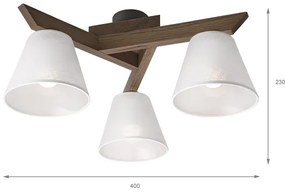 Brilagi - Lampadario LED ANTHONY 3xE14/40W/230V noce/bianco
