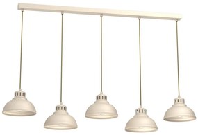 Lampadario a sospensione con filo SVEN 5xE27/15W/230V beige