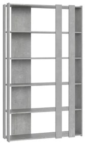 Libreria con 6 ripiani in legno Cemento 120x204h cm - KATO B SMALL