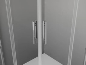 Mexen Exo-S Duo cabina doccia quadrata scorrevole 100 x 100 cm, trasparente, cromo - 8111-100-100-01-00