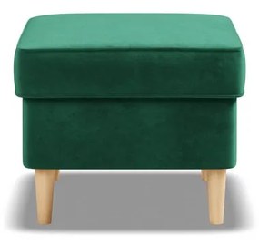 Sgabello scandinavo verde scuro per poltrona