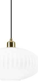 Lampadario a sospensione con filo HARMA 1xE27/15W/230V diametro 30 cm bianco/oro
