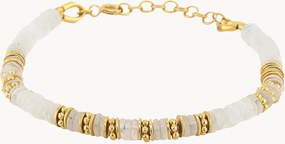 Bracciale placcato in oro con pietra di luna Neo