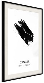 Poster  Zodiac: Cancer I  Cornice Quadri Cornice nera con pass-partout, Larghezza x Altezza Home decor 20x30