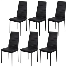 Set tavolo da pranzo 7 pezzi nero