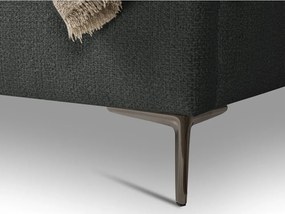 Letto matrimoniale imbottito grigio scuro con rete inclusa 180x200 cm Makana – Makamii