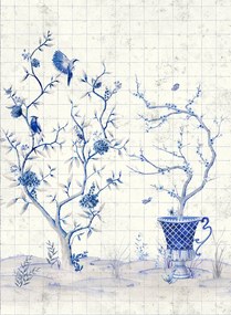 Coordonne Carta da parati panoramica Meihua - Blue Spirulina