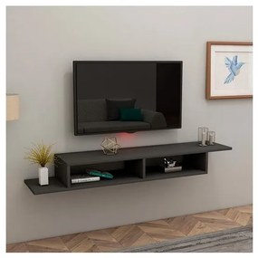 Mobile Porta TV Sospeso 120 Cm Design Moderno Muson Antracite