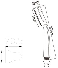 Bruckner - Set da doccia cromo lucido