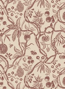 Sandberg Carta da parati Tree of Life - Burgundy