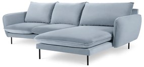 Divano angolare in velluto azzurro (angolo destro) Vienna - Cosmopolitan Design