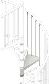 Gradino Zeta in acciaio argento bianco L 790 mm H 196 mm