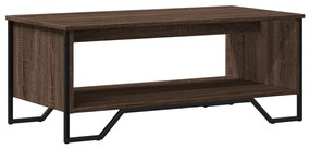 Tavolino salotto rovere marrone 100x51x40 cm legno multistrato