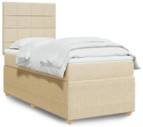 Giroletto A Molle Con Materasso Crema 90x200 Cm İntessuto /