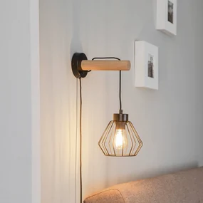 Applique a gabbia Envostar Urs, rovere oliato