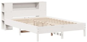 Letto libreria senza materasso bianco 160x200 cm legno di pino