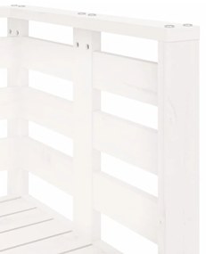 Set Salotto da Giardino 3 pz Bianco in Legno Massello di Pino