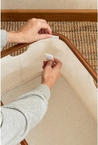 Cesta per il bucato color crema in tessuto pieghevole Bamboo/Linen – Bigso