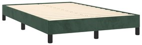 Giroletto a molle con materasso verde scuro 120x190 cm velluto