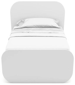 Letto da bambini bianco con effetto pino con rete inclusa 90x190 cm Esteban – Marckeric