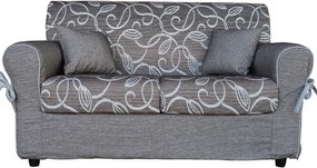 Divano 2 posti in tessuto sfoderabile 150 cm PANAMA Marrone/Tortora