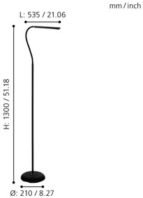 Eglo 96439 - Lampada da terra dimmerabile a LED LAROA LED/4,5W/230V