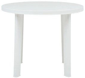 Tavolo da giardino bianco 89 cm in plastica