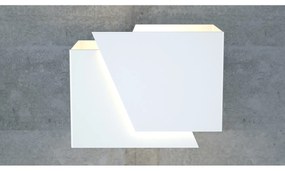 Applique Moderna 1 Luce Bjorn A Forma Geometrica In Acciaio Bianco