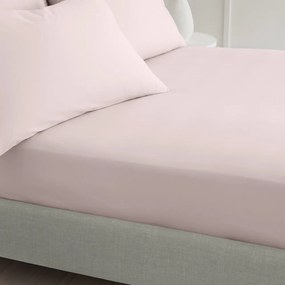 Lenzuolo con angoli rosa in percalle di cotone 90x190 cm Cotton Percale – Bianca